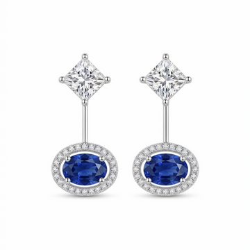Royal Double-Halo Ear Jacket Earrings