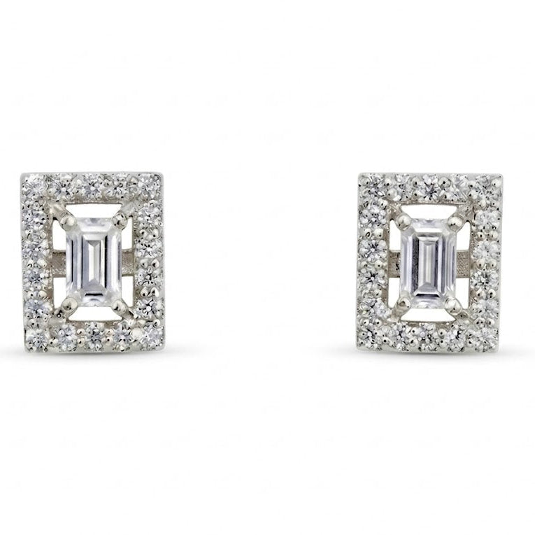 Art Deco Floating Halo Earrings
