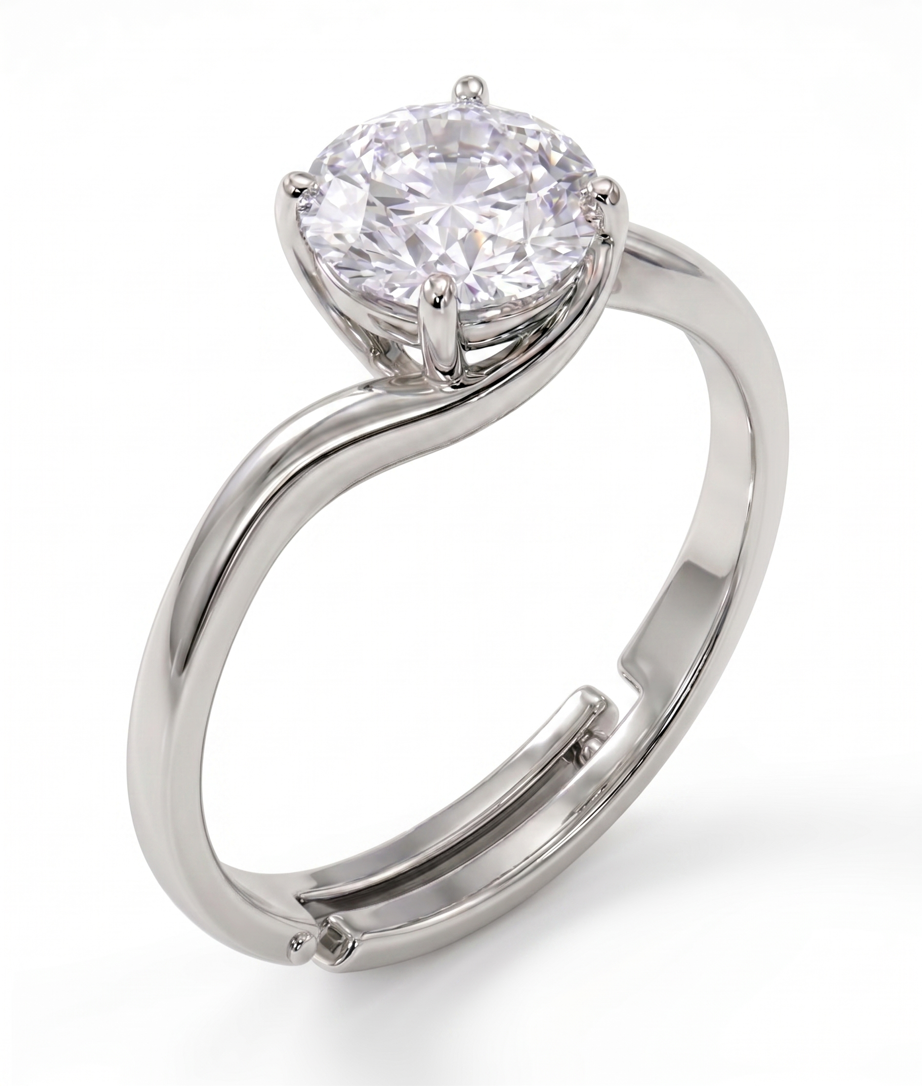 Silver Round Momentum Ring