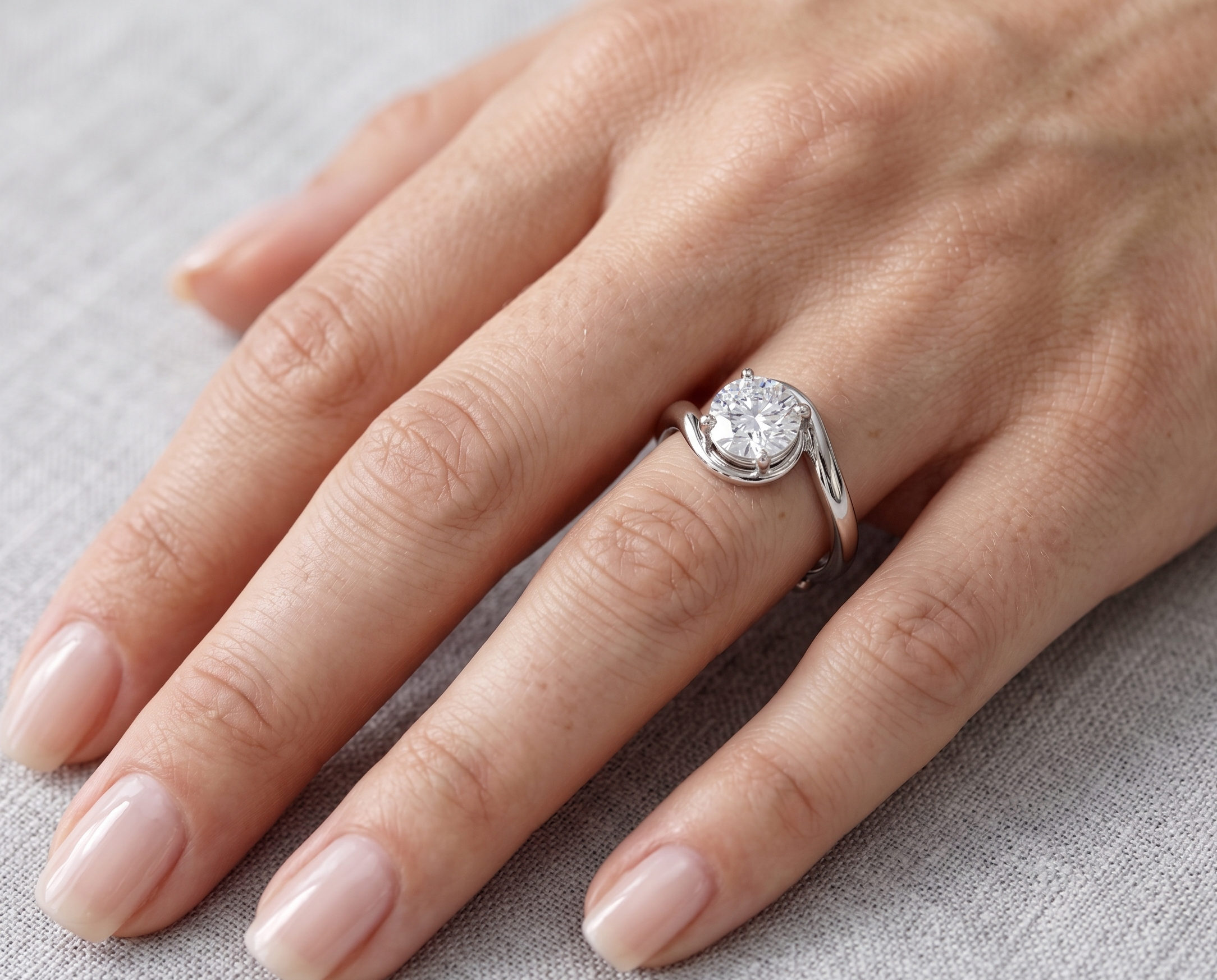 Silver Round Momentum Ring