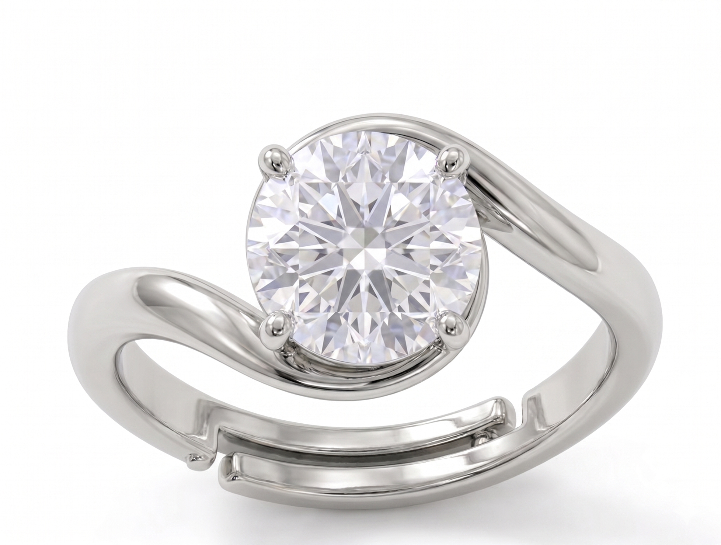 Silver Round Momentum Ring