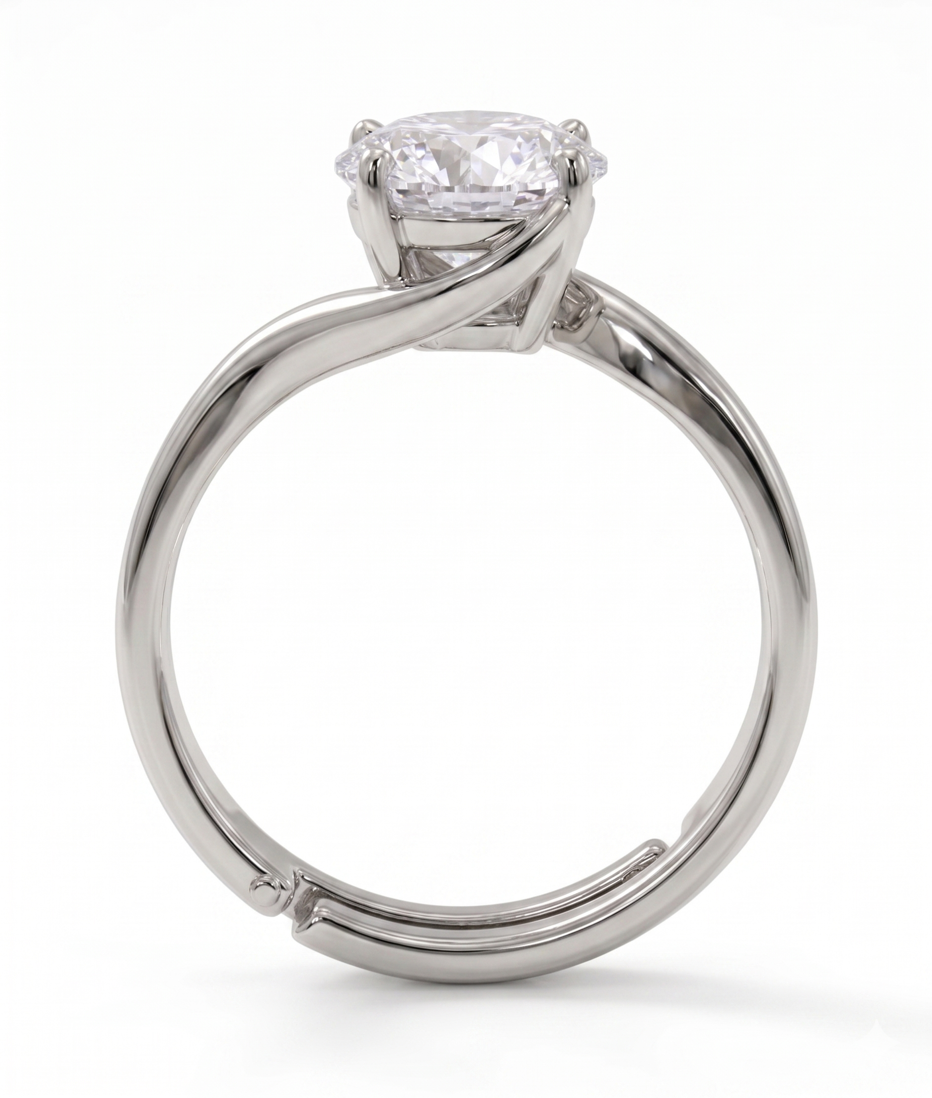 Silver Round Momentum Ring