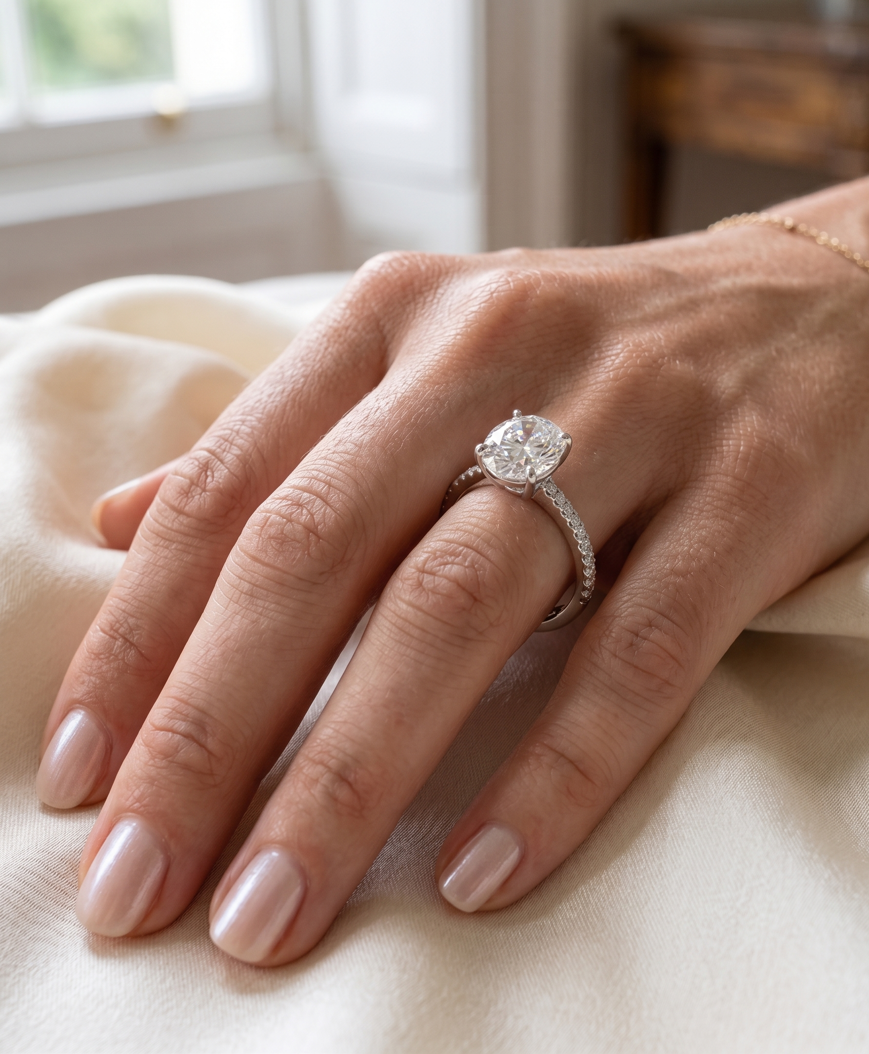 Silver Round Radiance Ring