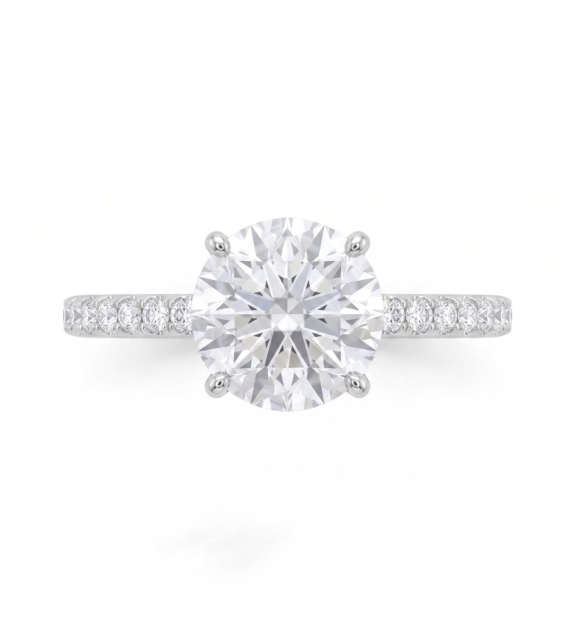 Silver Round Radiance Ring