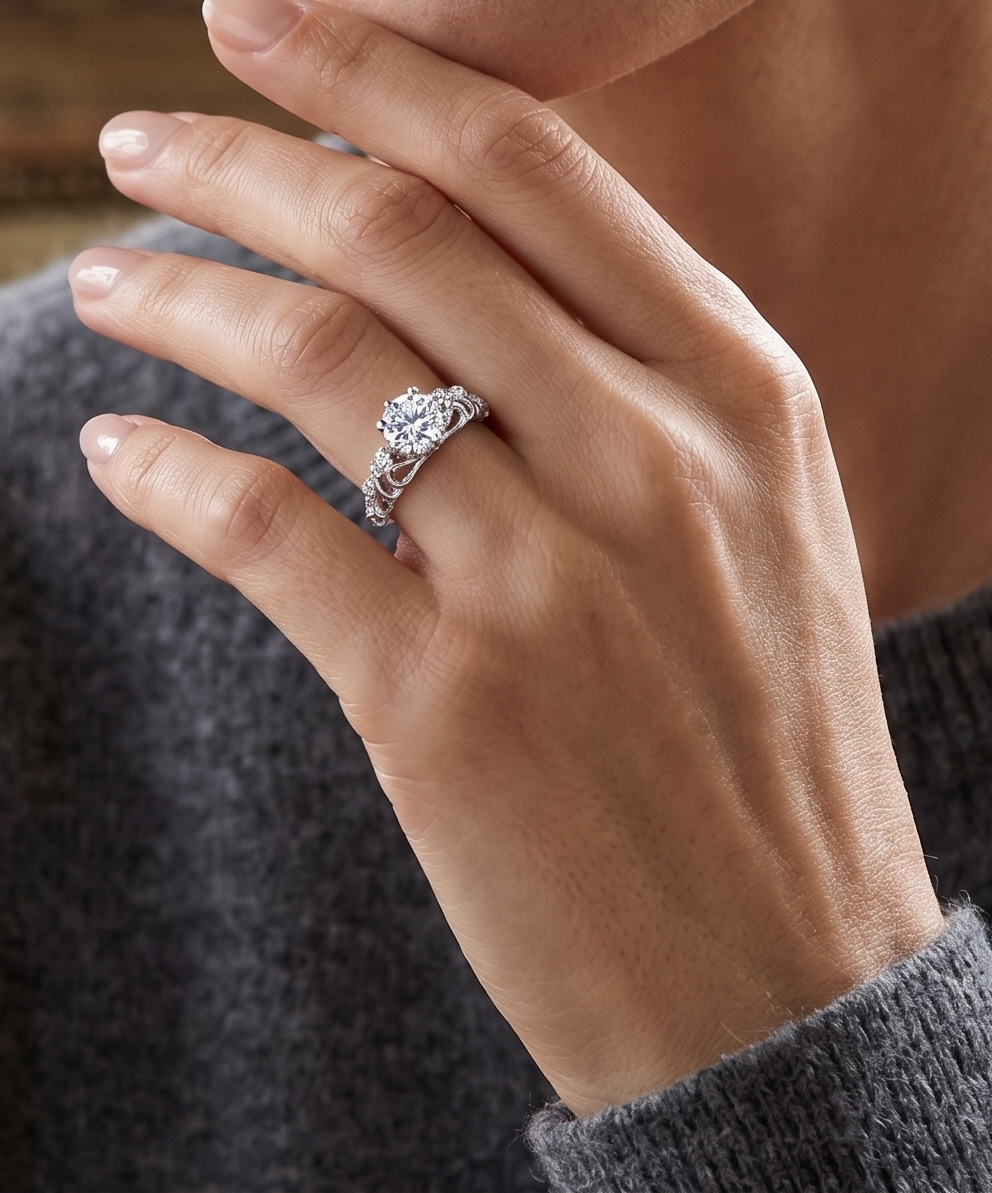 Silver Round Vintage Legacy Ring