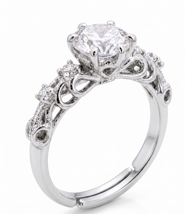 Silver Round Vintage Legacy Ring