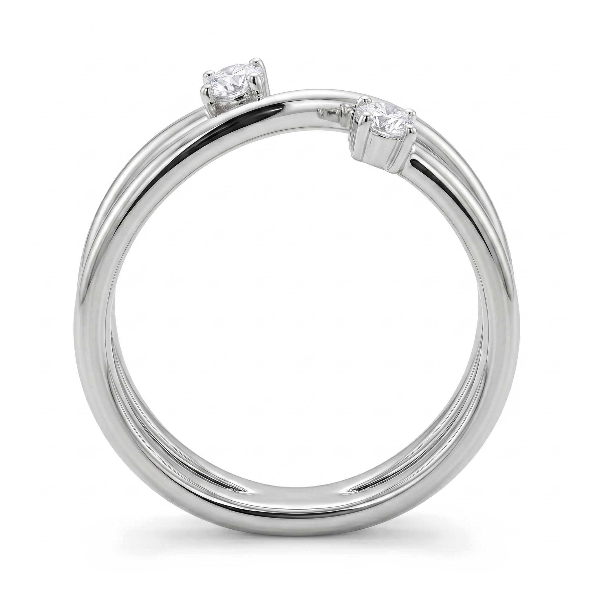 Silver Round Nexus Ring
