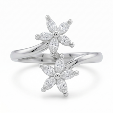 Silver Marquise Bloom Ring