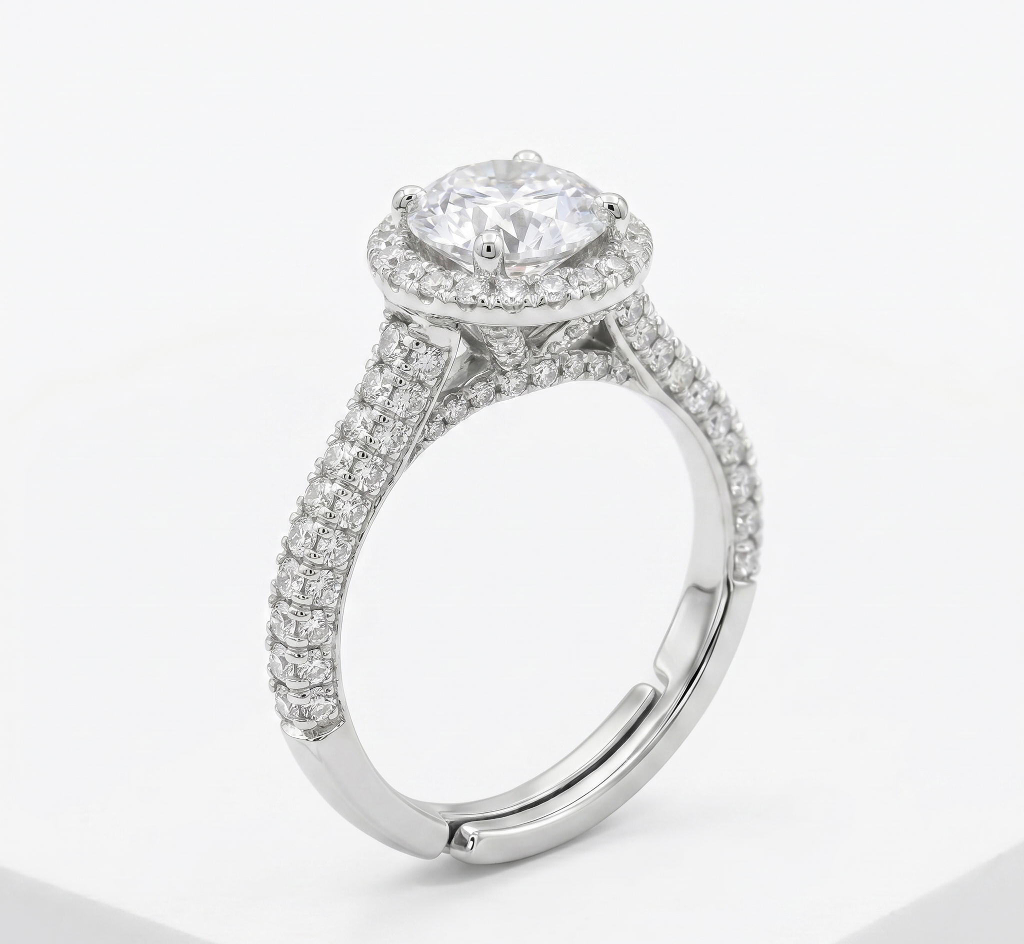 Silver Round Zenith Ring