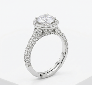 Silver Round Zenith Ring
