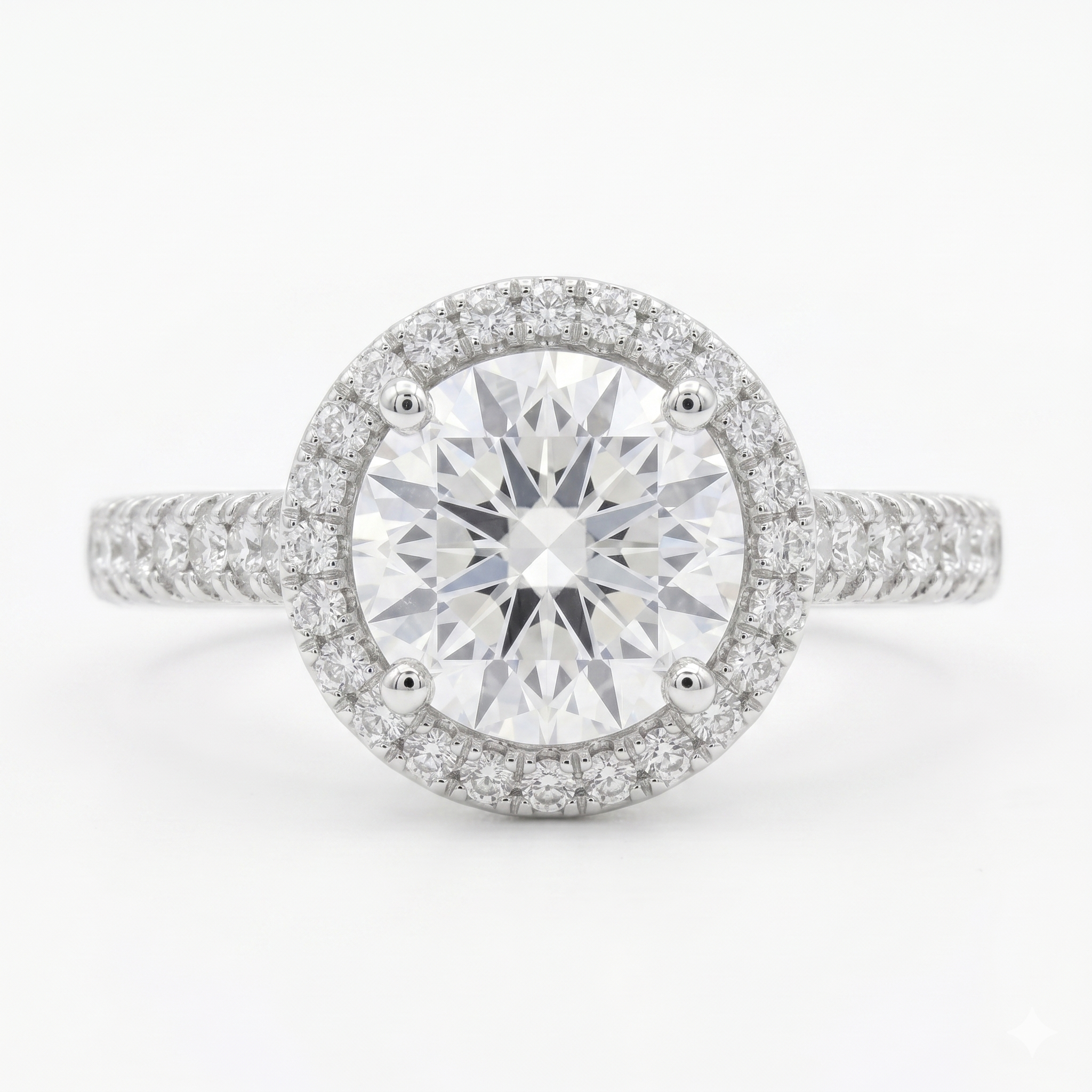 Silver Round Zenith Ring