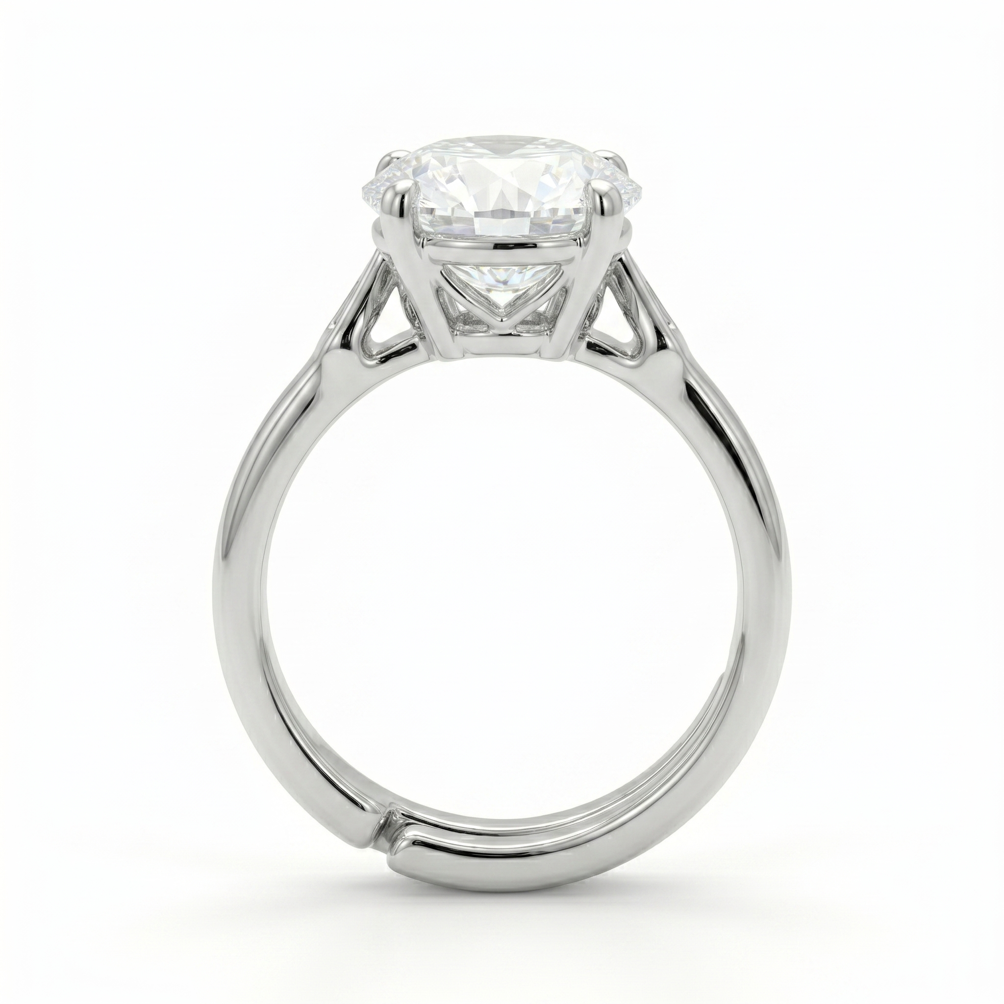 Silver Round Apex Ring