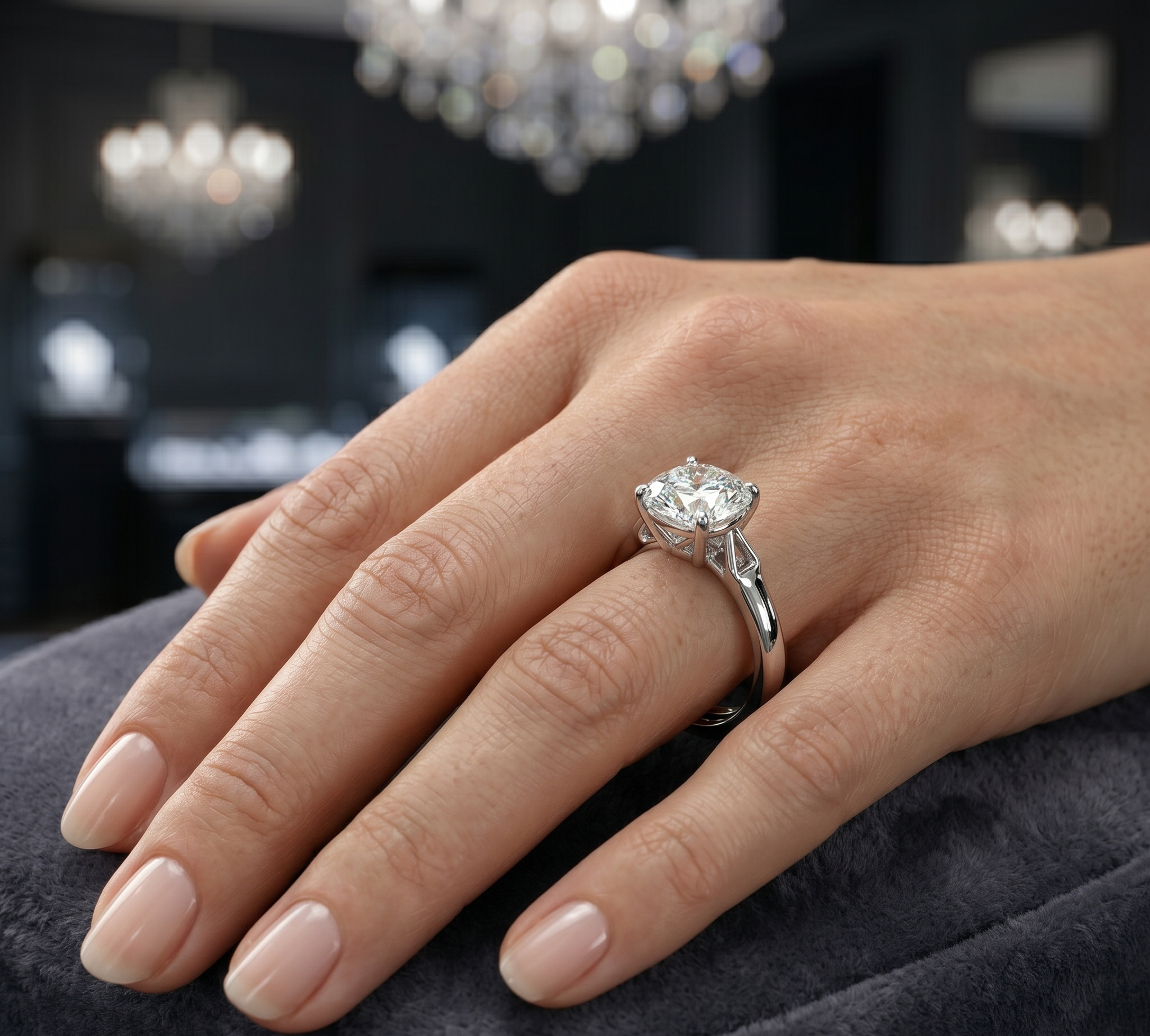 Silver Round Apex Ring