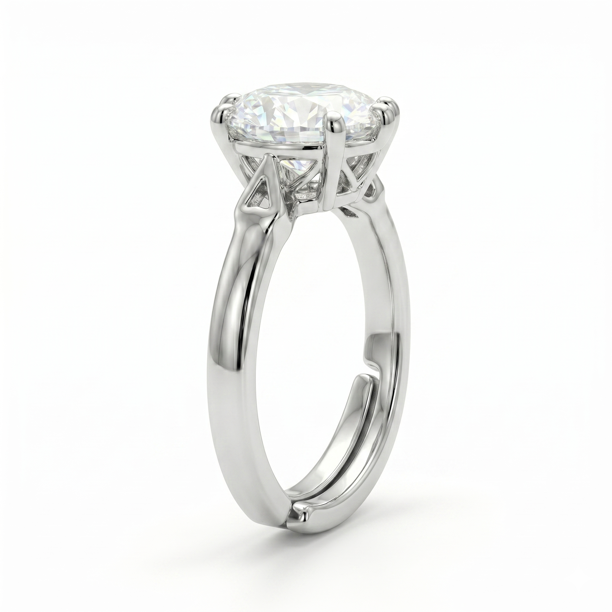 Silver Round Apex Ring