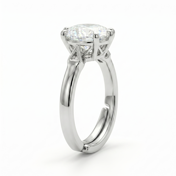 Silver Round Apex Ring