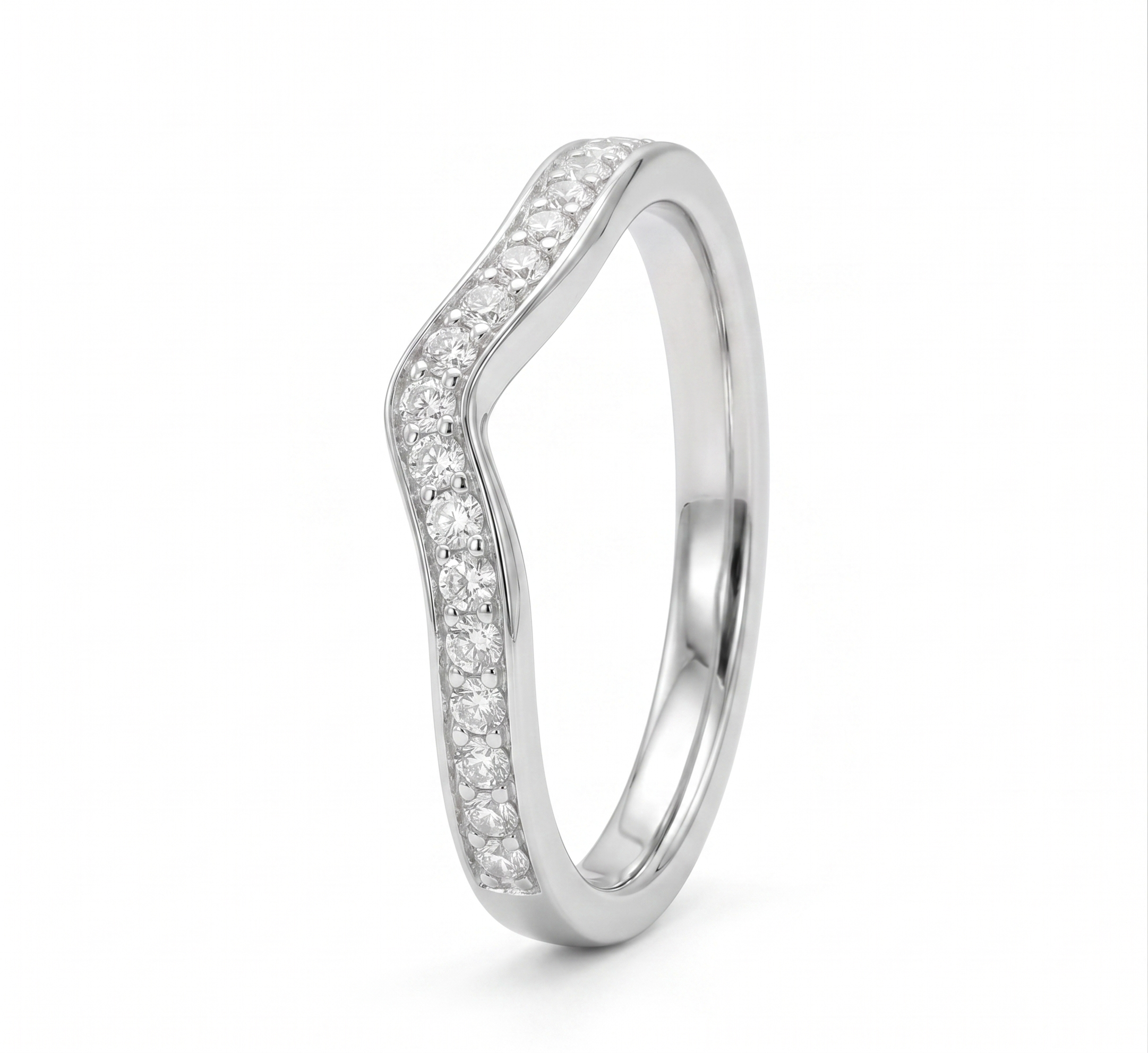 Silver Soft Chevron Ring