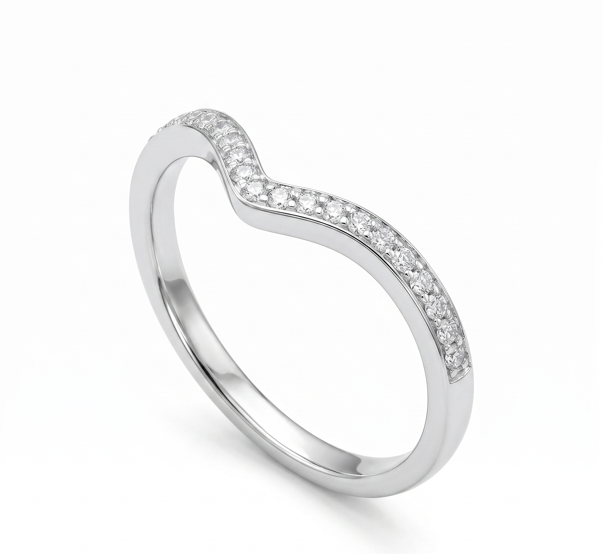 Silver Soft Chevron Ring