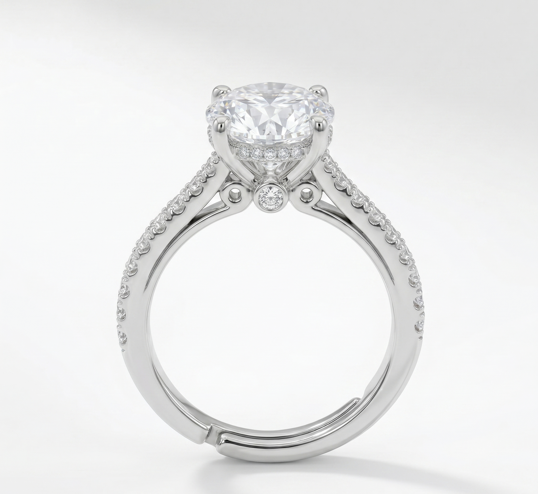Silver Round Intimacy Ring