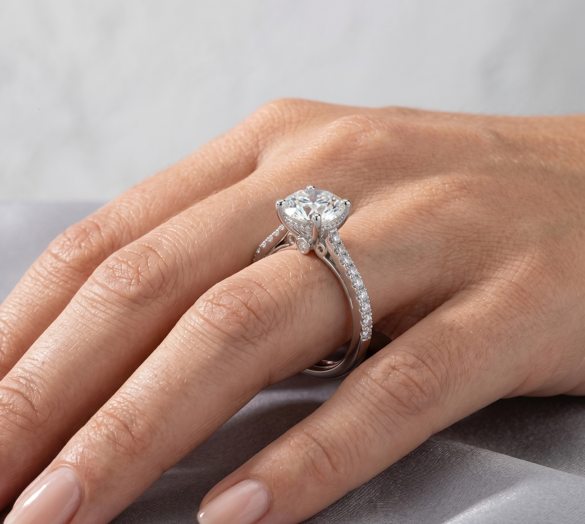 Silver Round Intimacy Ring