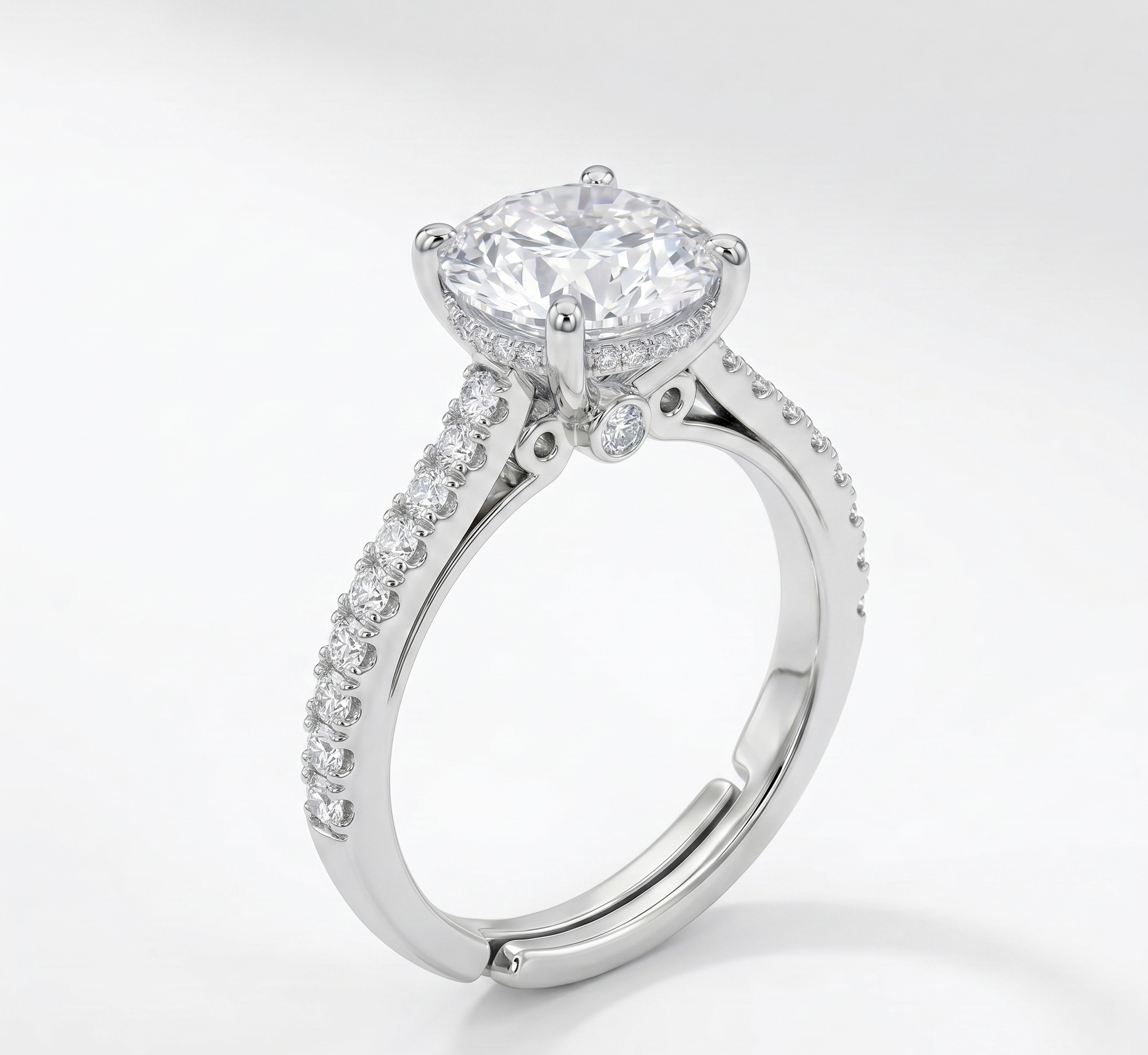 Silver Round Intimacy Ring