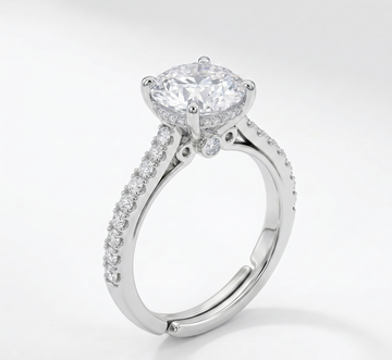 Silver Round Intimacy Ring