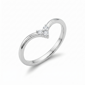 Silver Chevron Perspective Ring