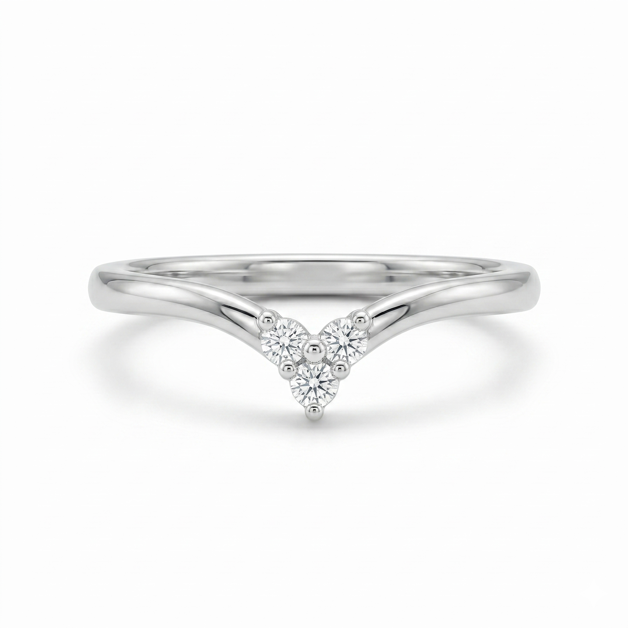 Silver Chevron Perspective Ring