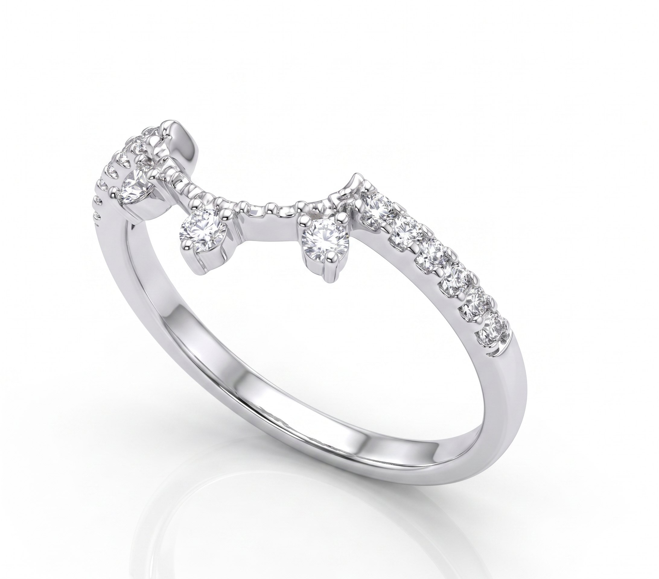Silver Ambitious Crown Ring