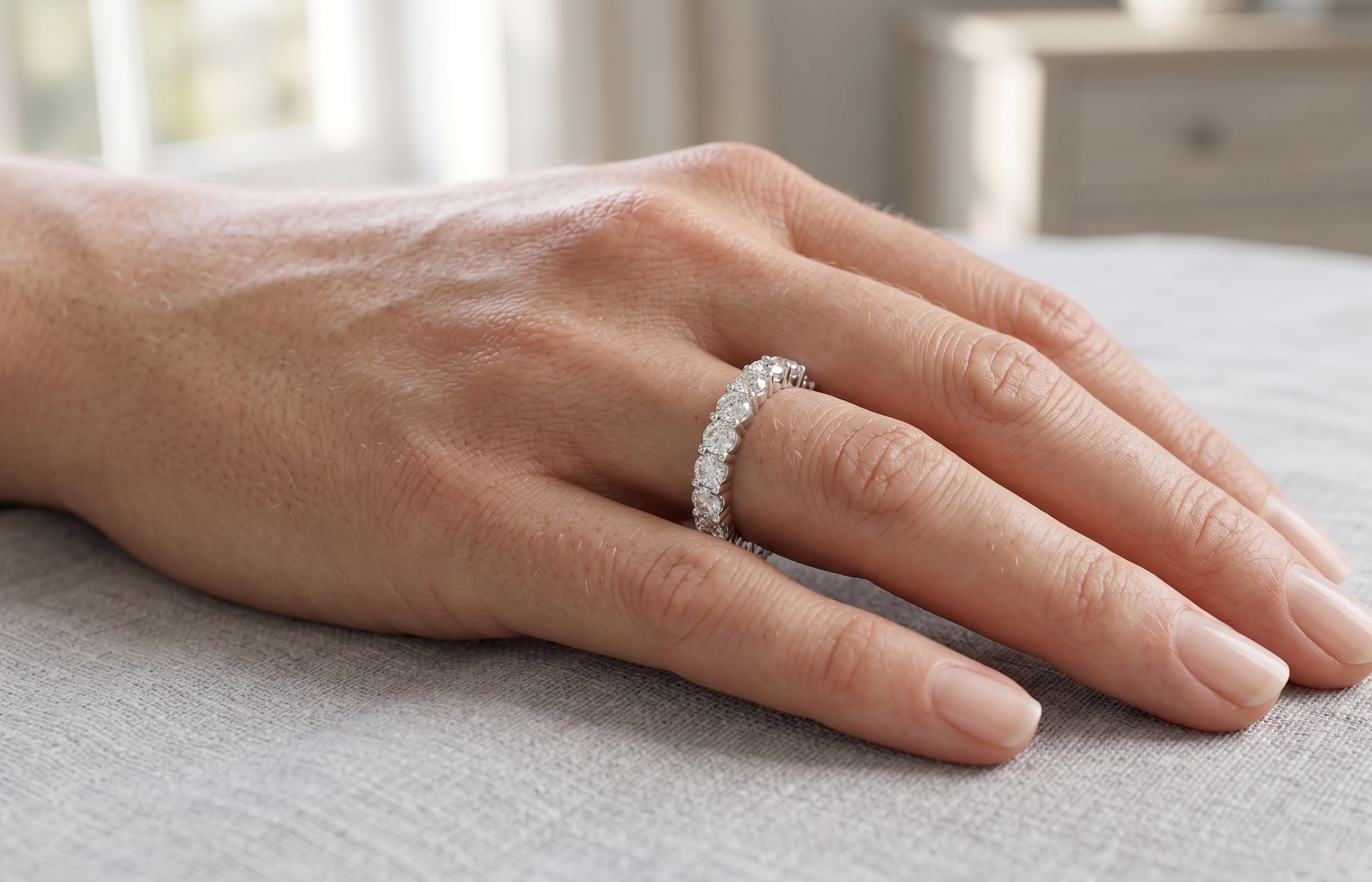 Silver Round Infinite Ring