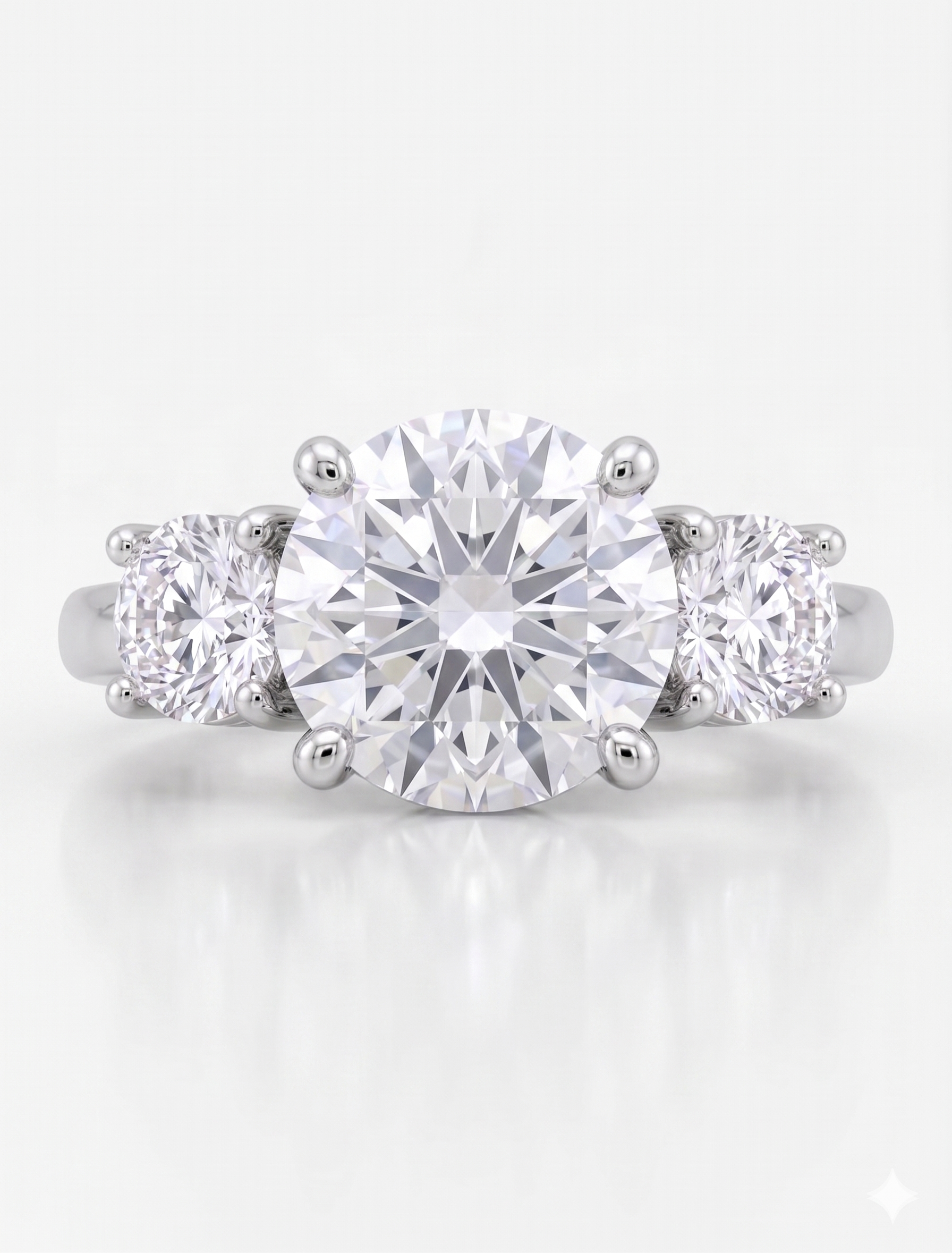 Silver Clarity Trio Ring