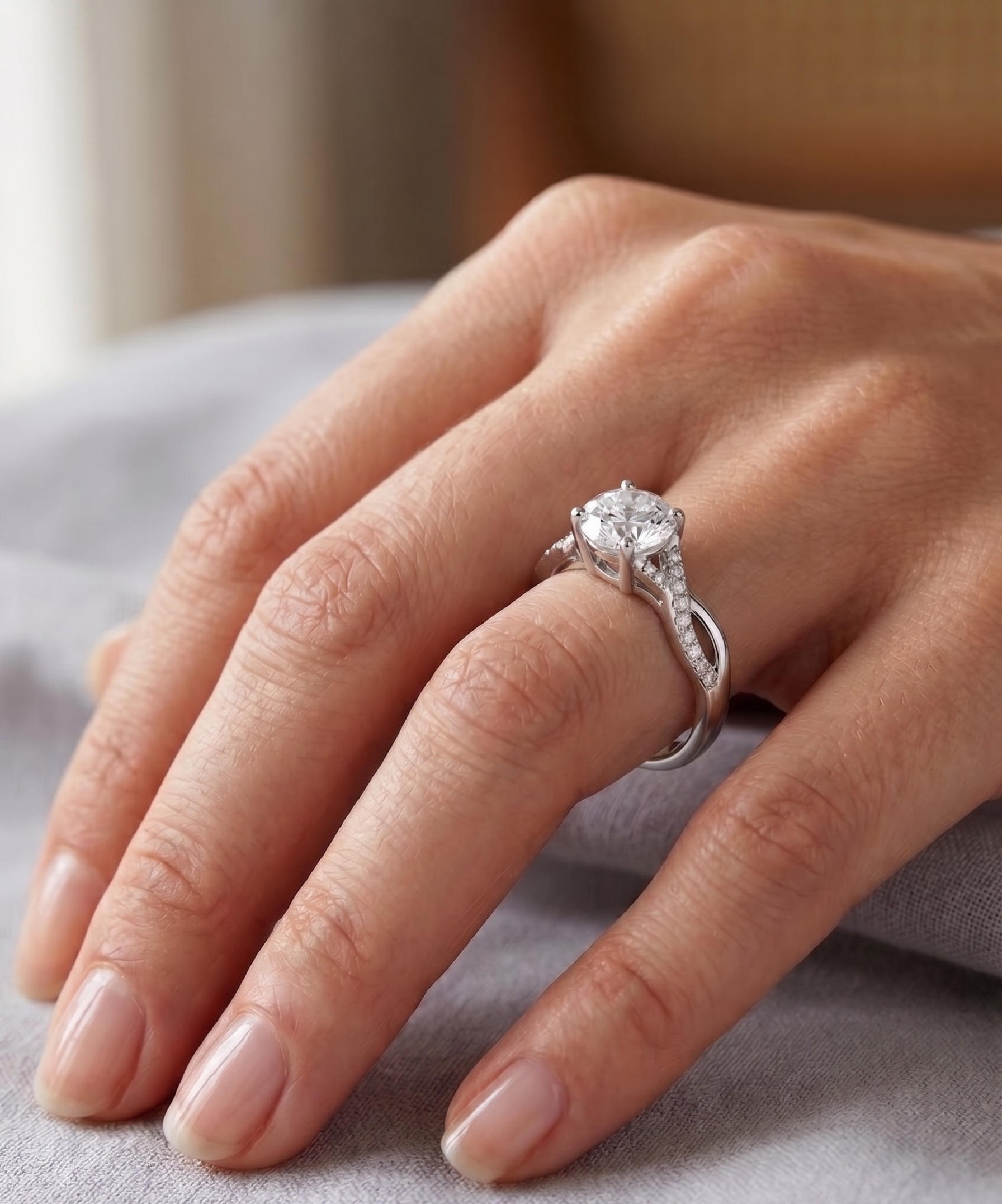 Silver Round Entwine Ring