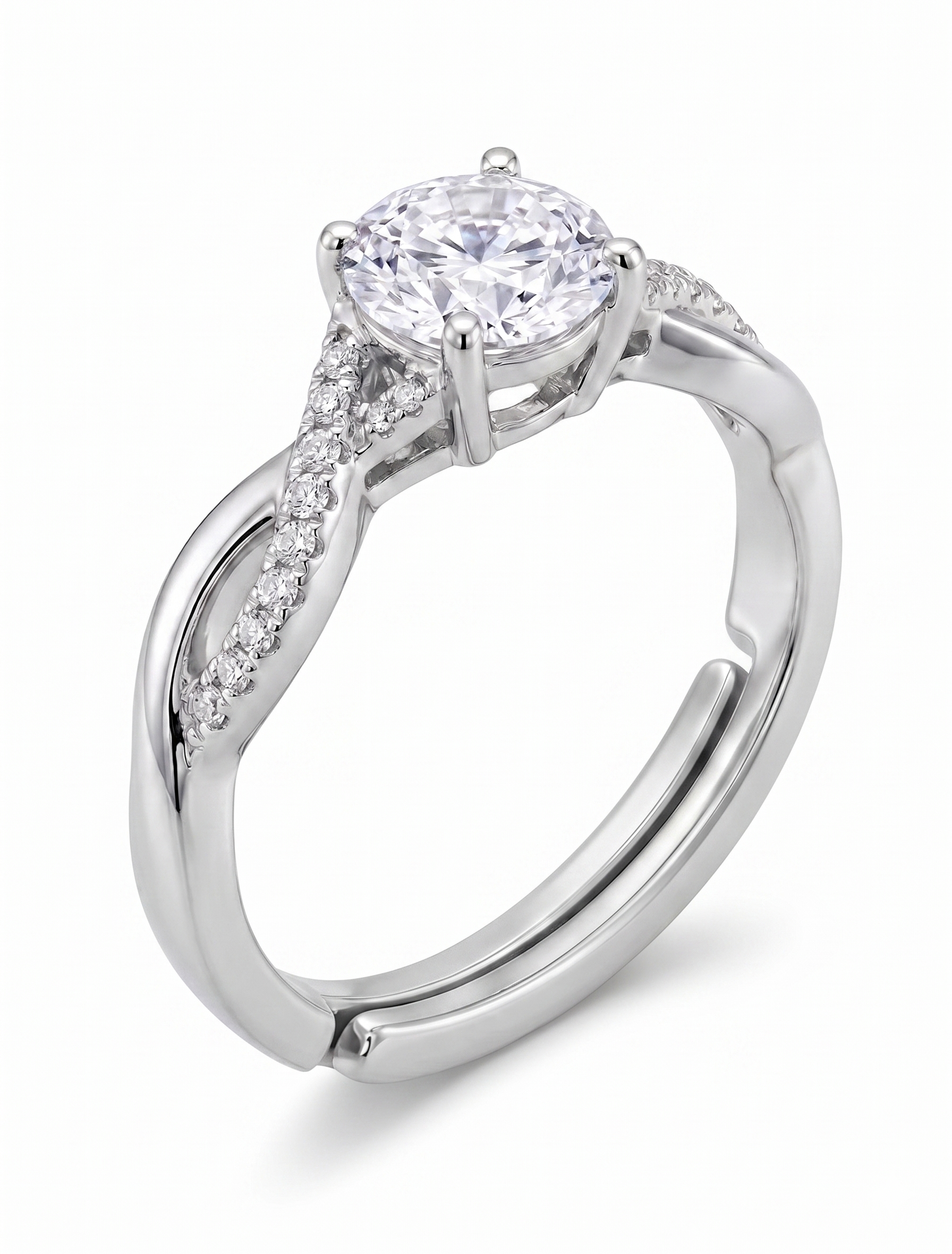 Silver Round Entwine Ring