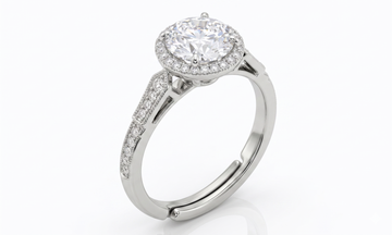 Silver Round Citadel Ring