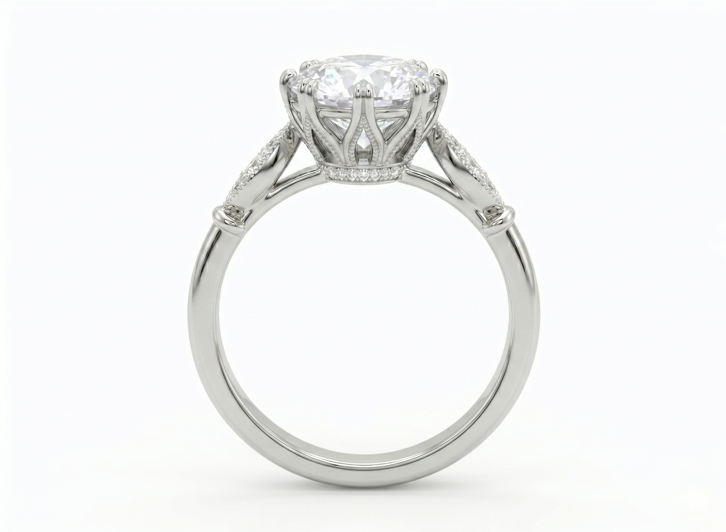 Silver Round Clove Ring