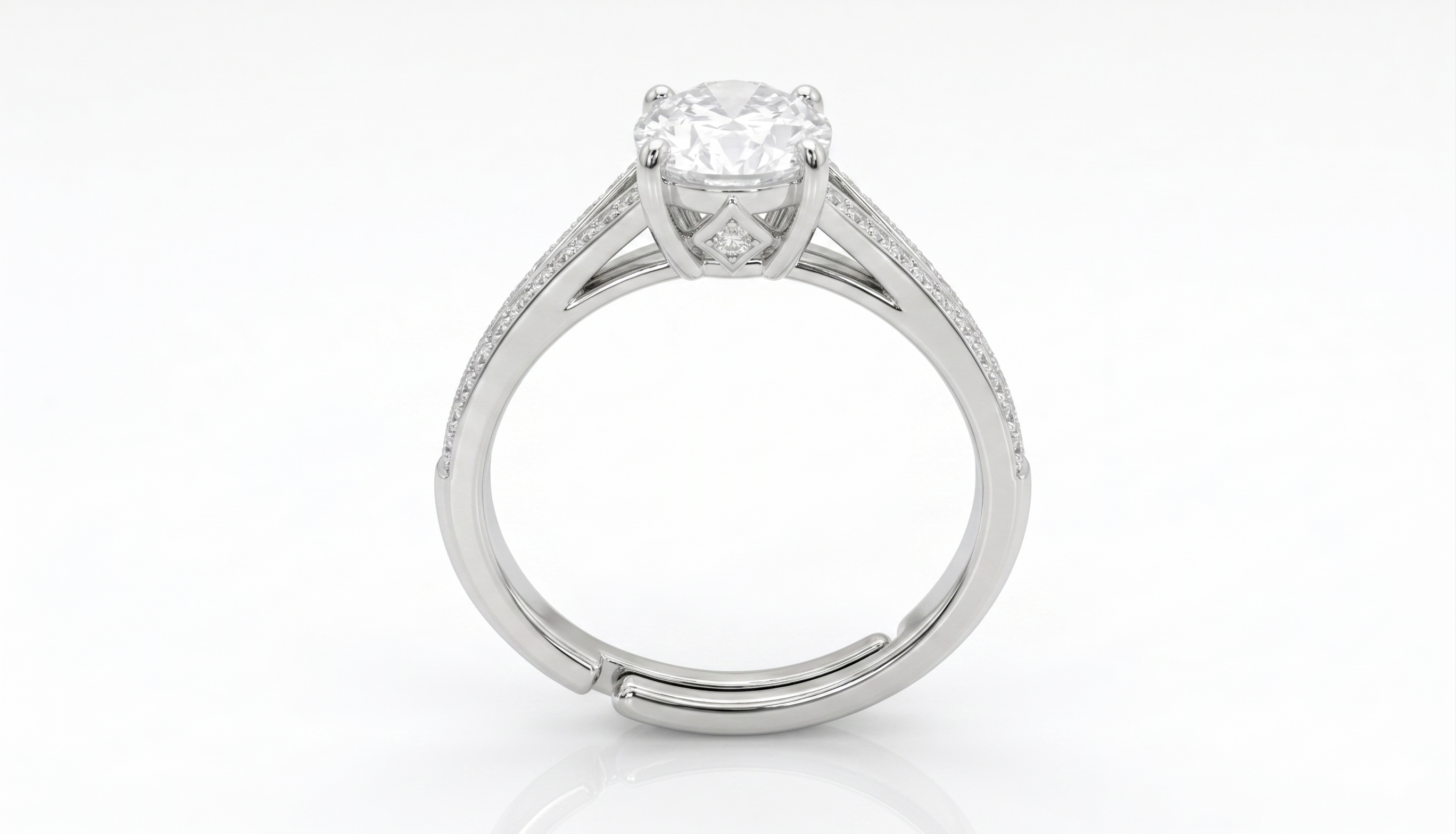 Silver Oval Elara Ring