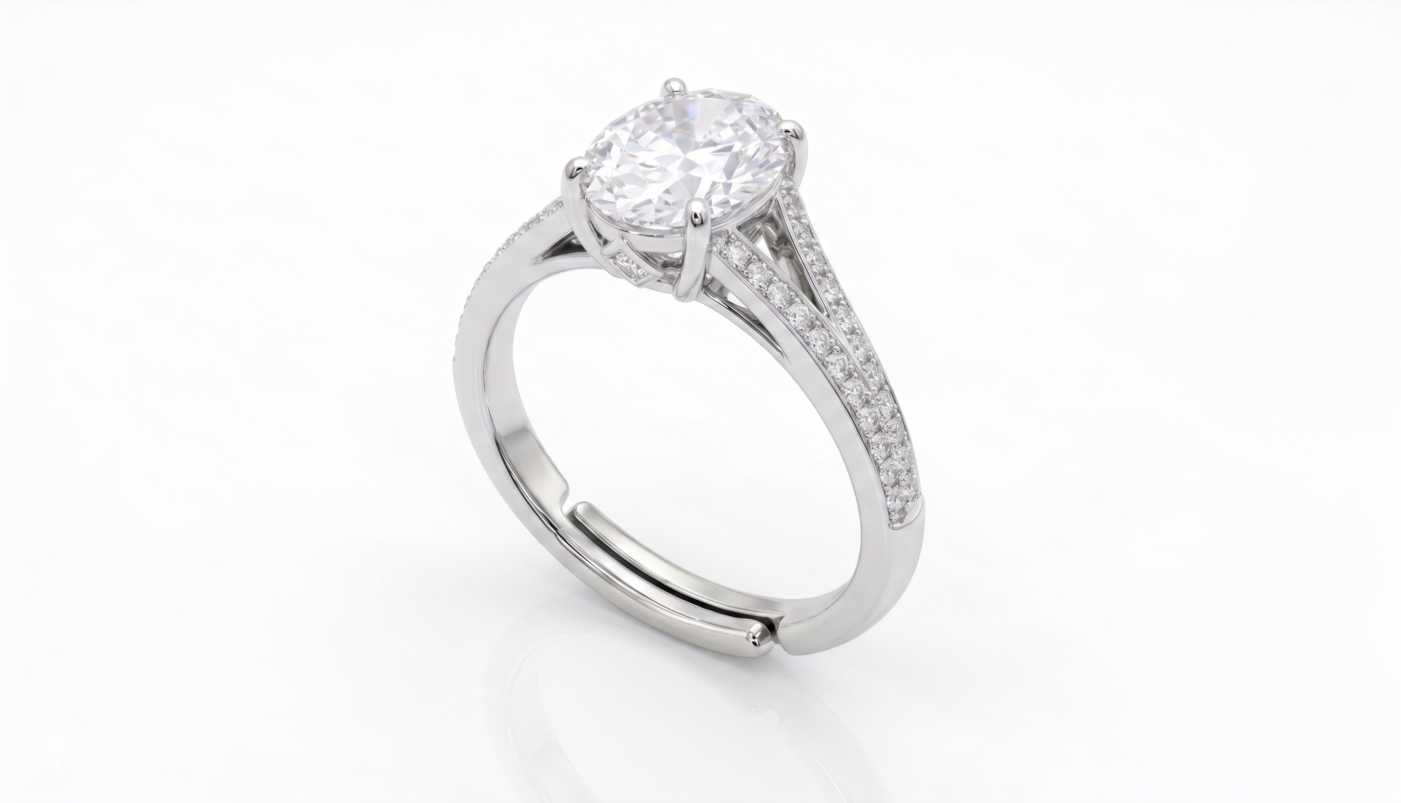 Silver Oval Elara Ring