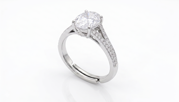 Silver Oval Elara Ring