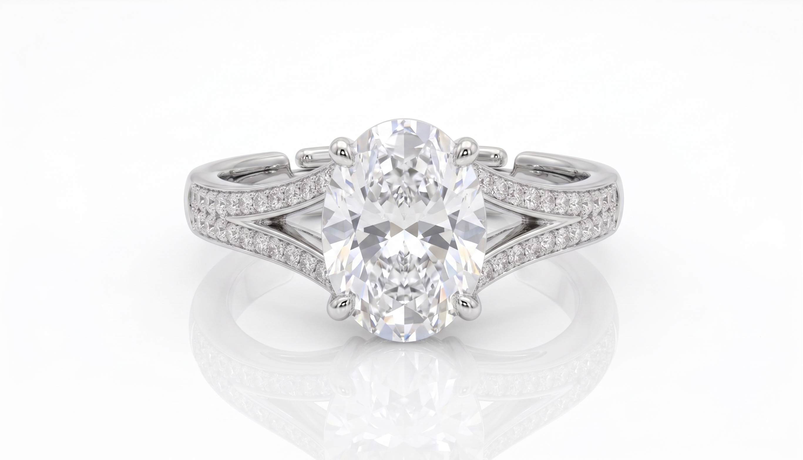Silver Oval Elara Ring