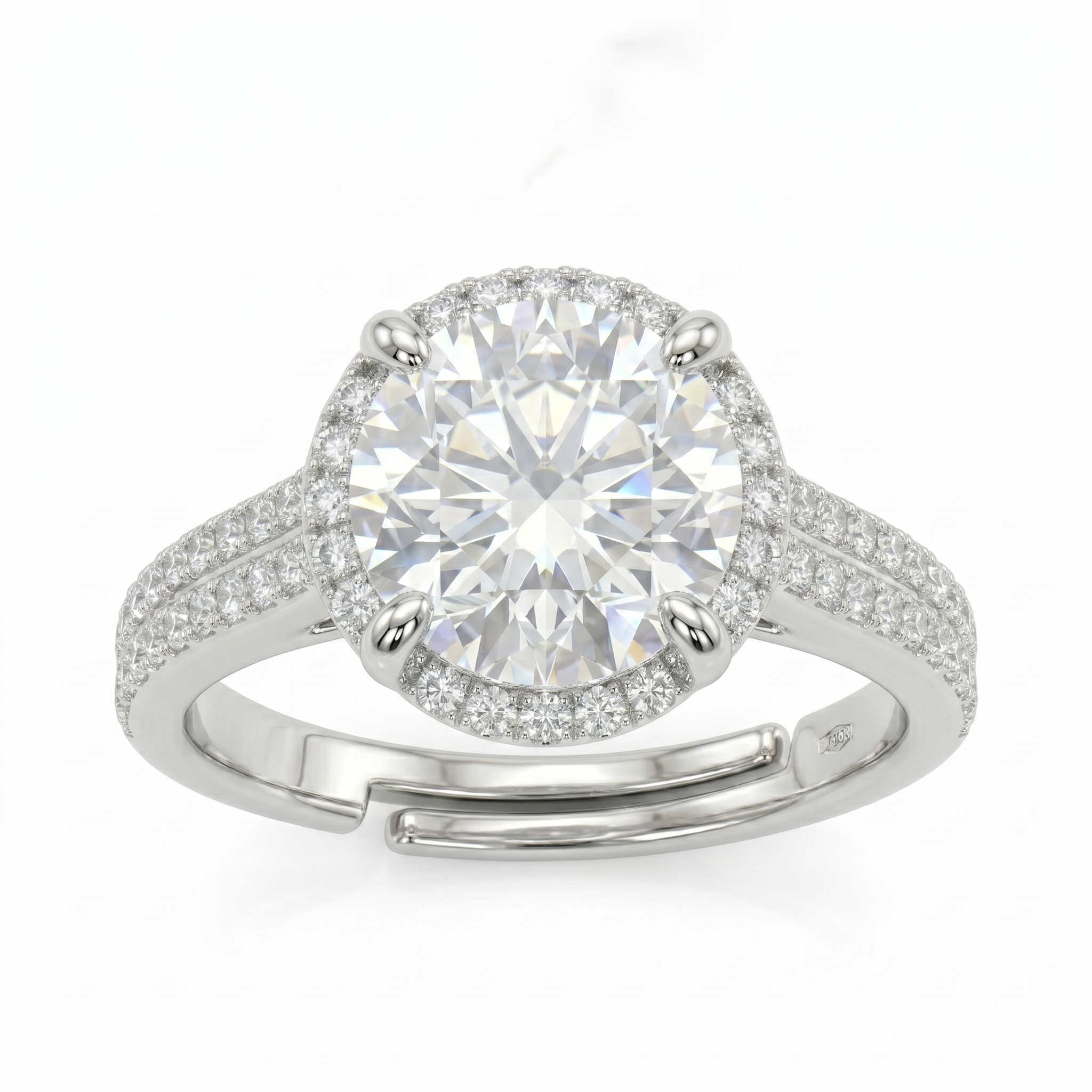 Silver Oval Raya Ring