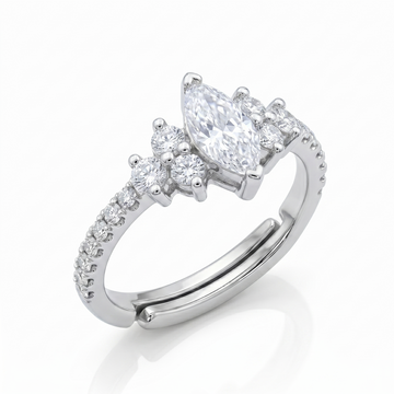 Silver Marquise Celestial Ring