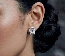 Art Deco Floating Halo Earrings