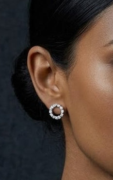 Infinity Circle Crystal Earrings