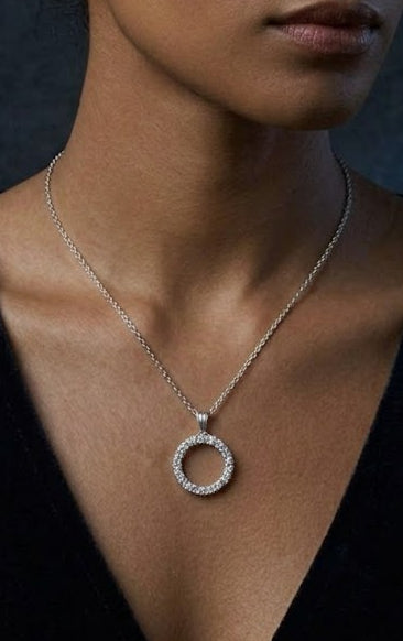 Infinity Circle Crystal Pendant