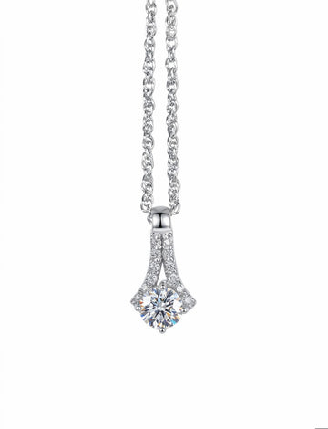 Starlight Cascade Solitaire Pendant
