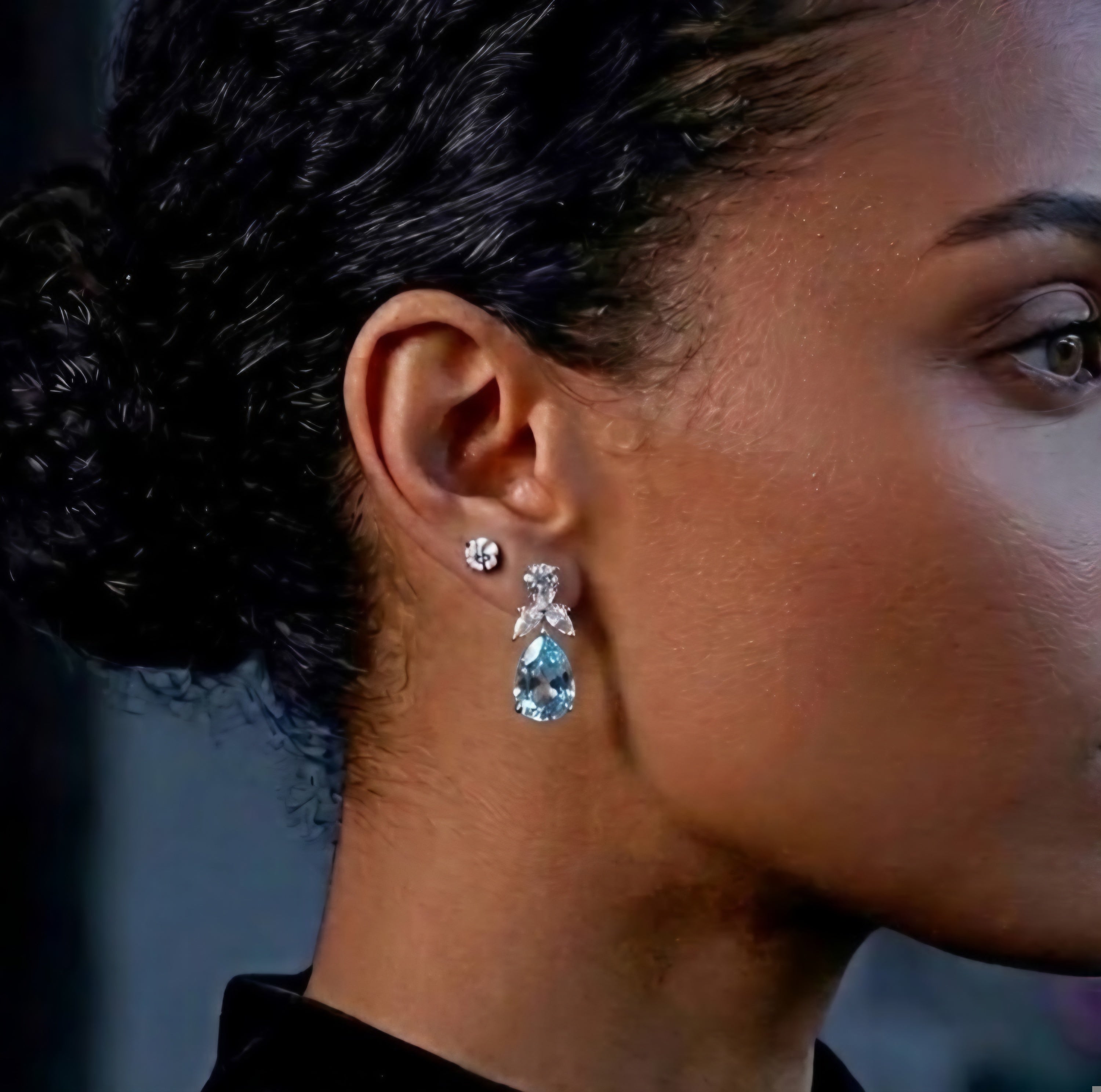 Royal Teardrop Cluster Studs