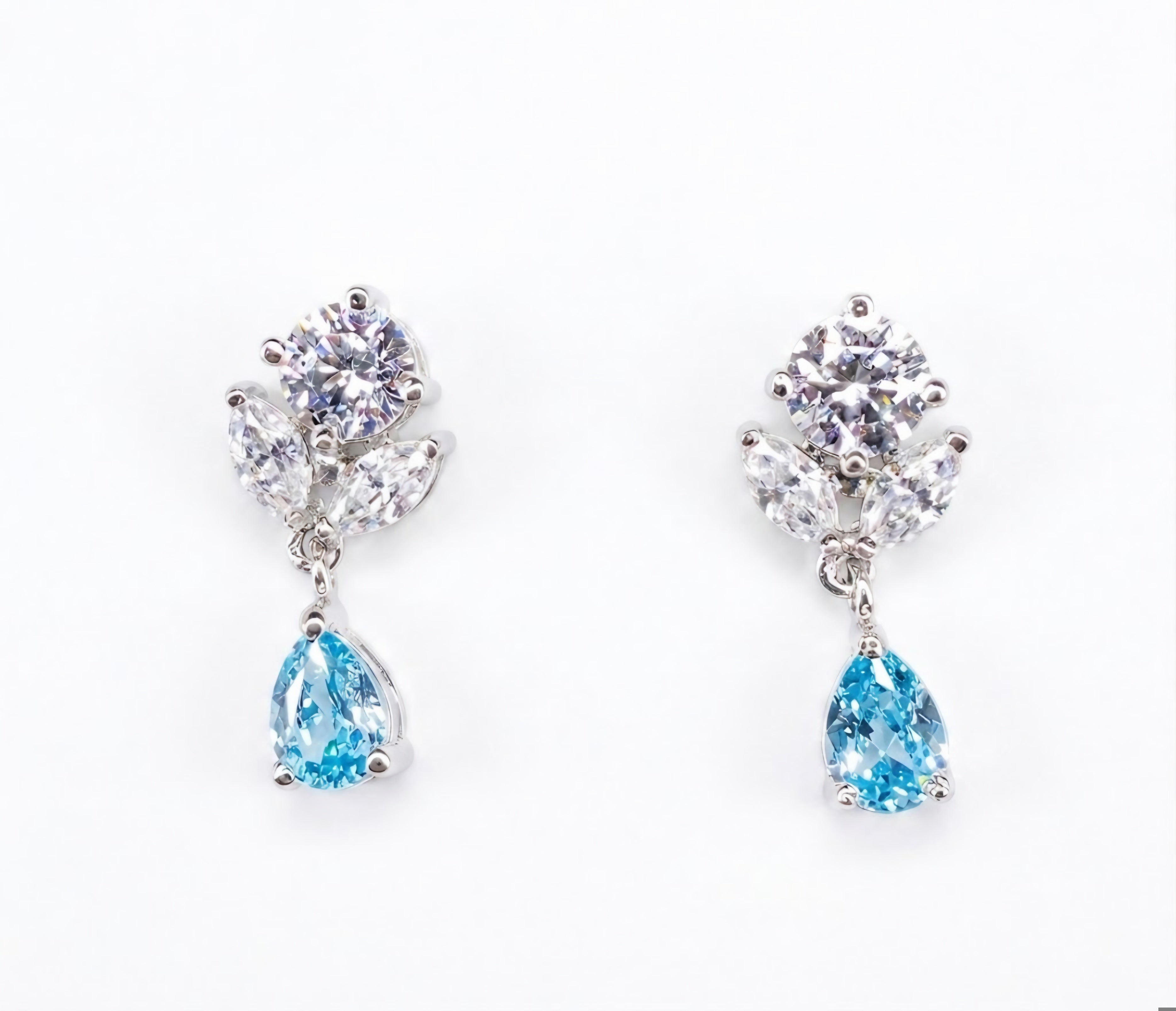 Teardrop Floral Drop Earrings