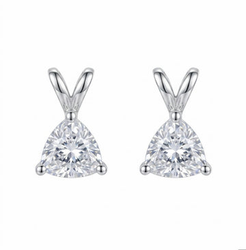 Bunny Ear Trilliant Stud Earrings