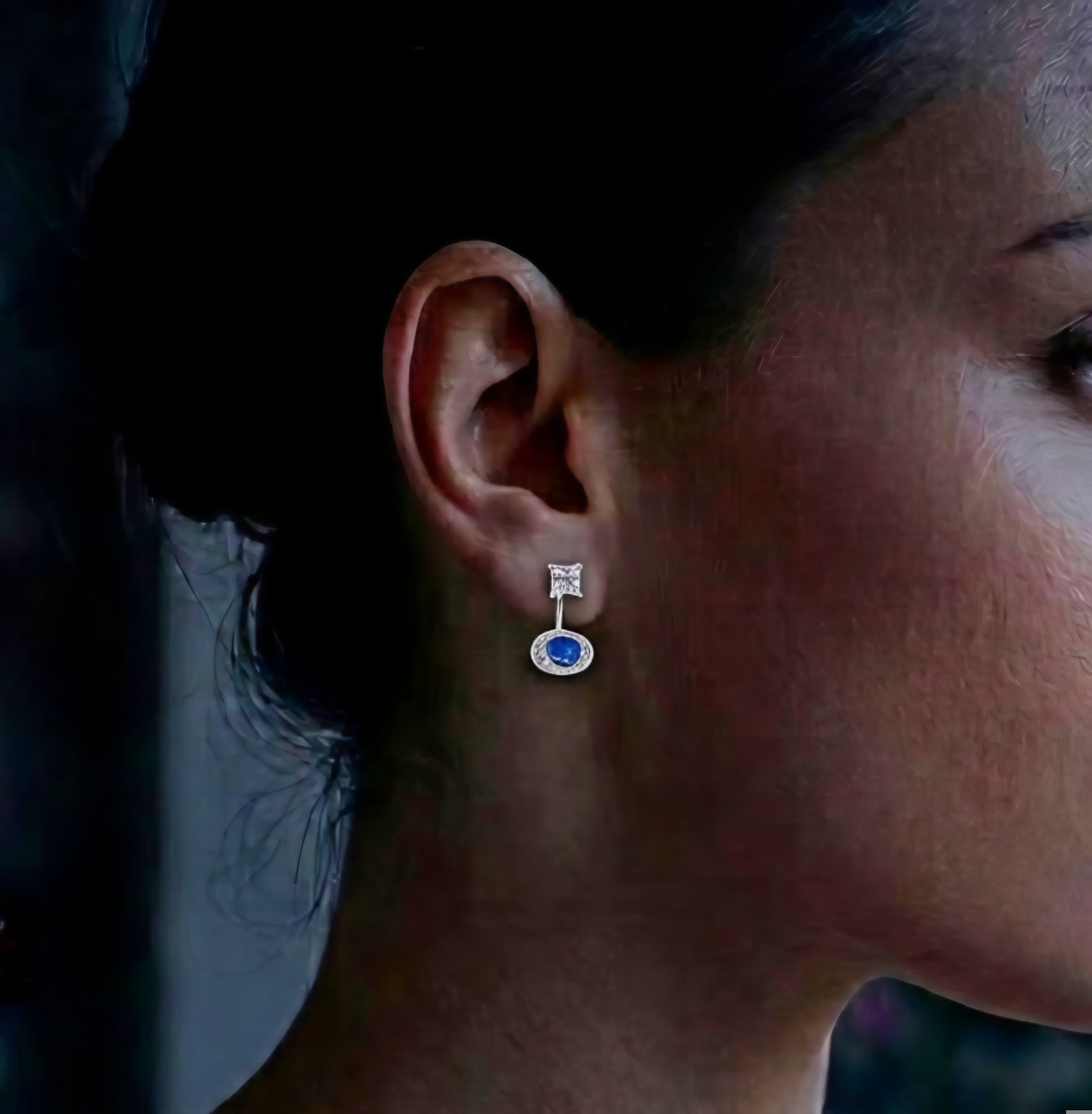 Royal Double-Halo Ear Jacket Earrings