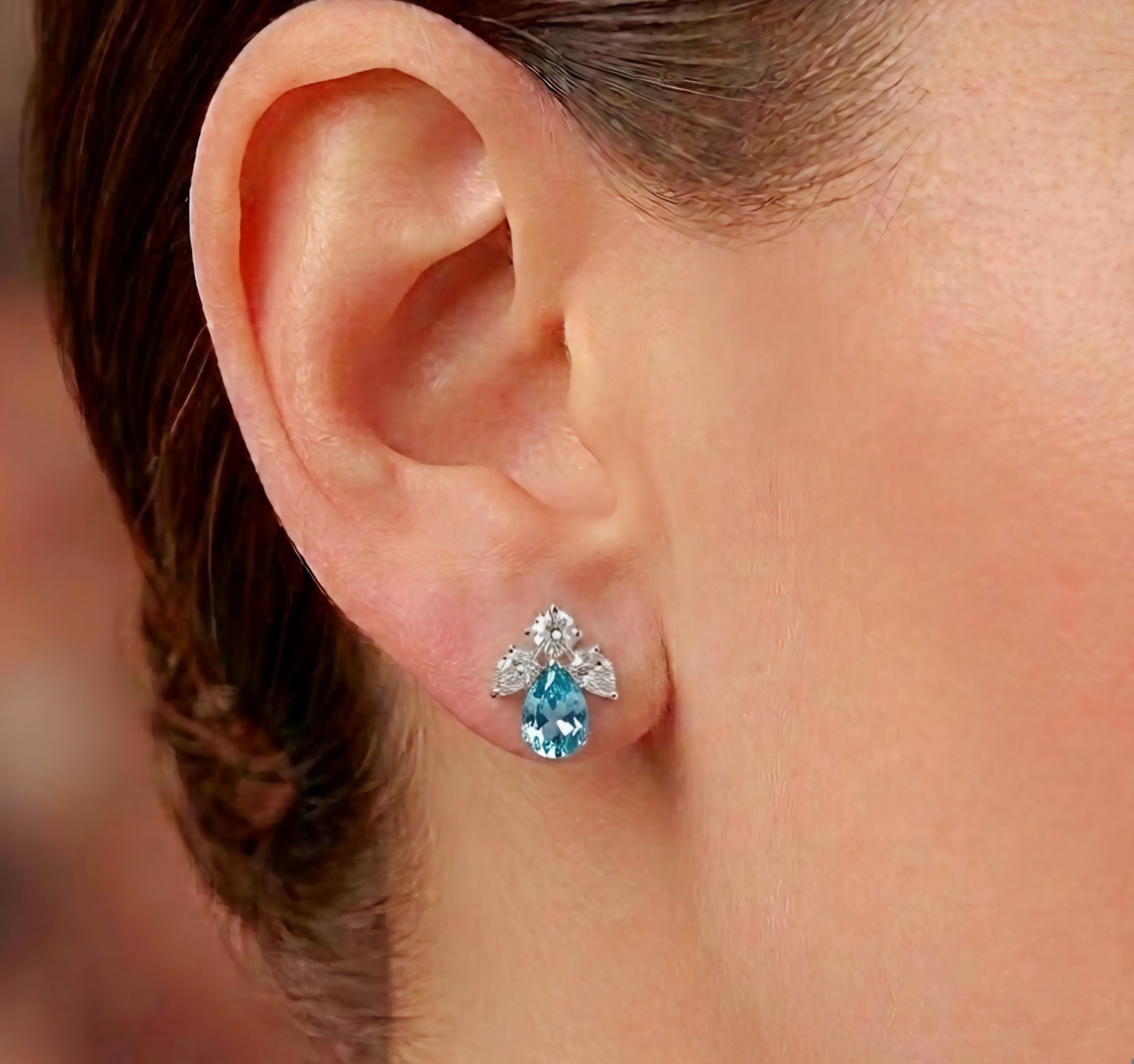 Royal Teardrop Cluster Studs