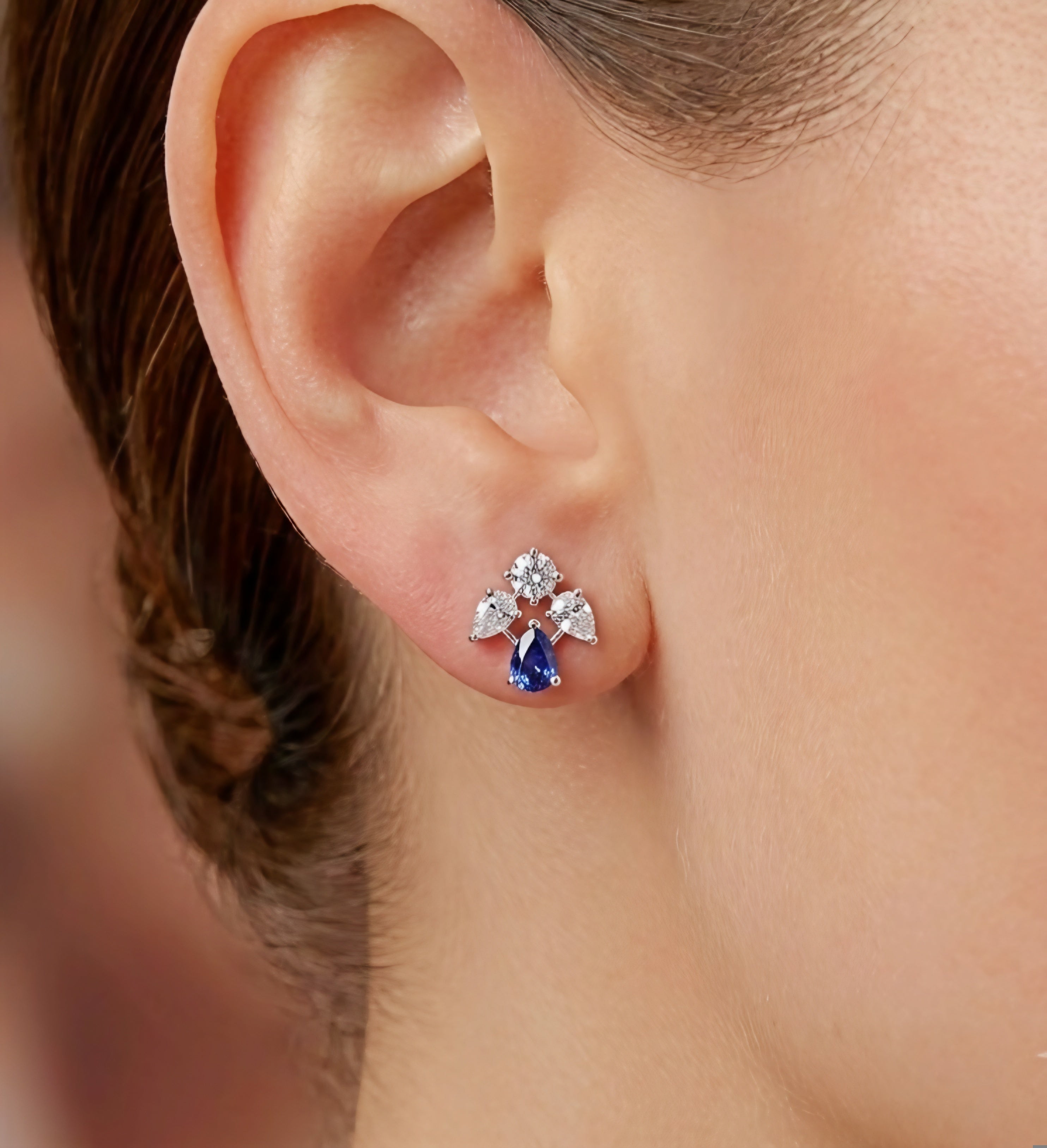 Royal Teardrop Cluster Studs